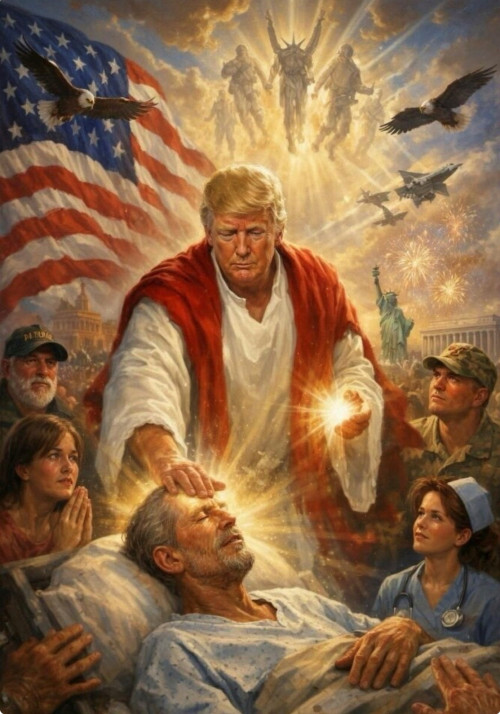 Trump posts AI image of himself as Jesus-like figure, drawing outrage