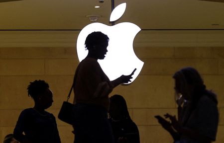 Apple’s results send shares surging to nine-month high